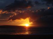 Sunset from Big Beach over Kaho'olawe