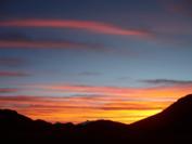Sunset from inside Haleakala Crater